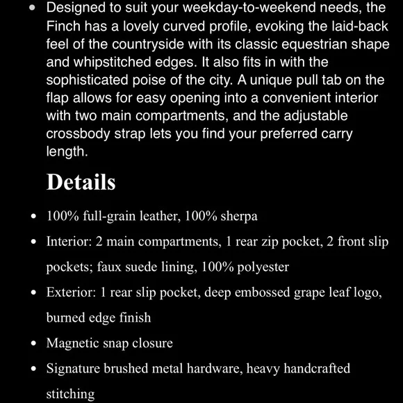 NWT Patricia Nash Leather Finch Sherpa Crossbody Bag with dust bag - Picture 12 of 12